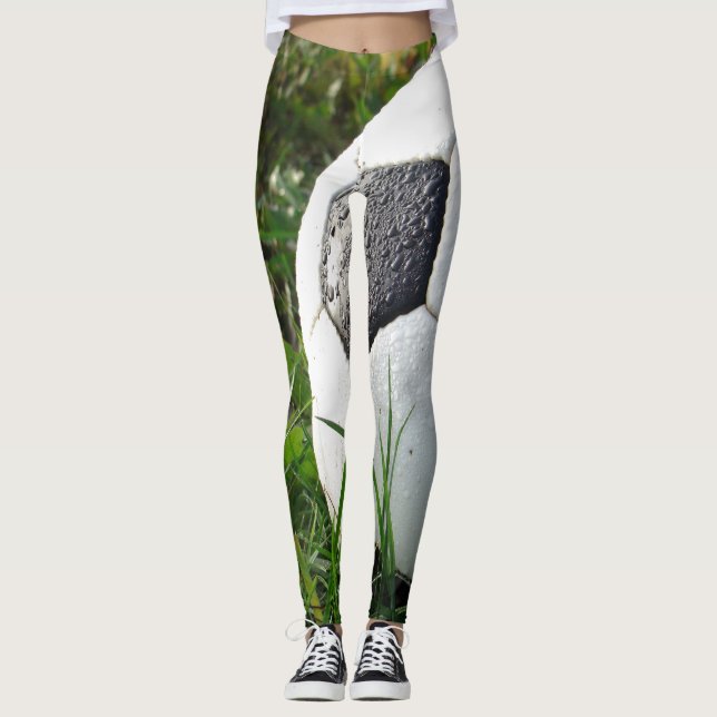 Fußball Ball Team Sport Handmade Yoga Pants Leggings (Vorderseite)