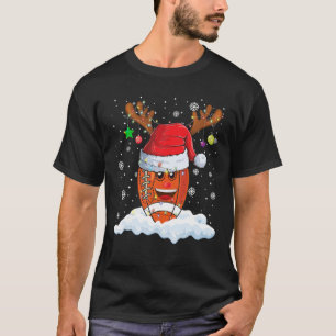 Fußball Ball Weihnachtsmannmütze Reindeer Frohe We T-Shirt