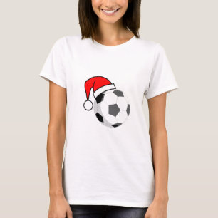 Fußball-Ball (Weihnachtsmannmütze) T-Shirt