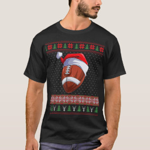 Fußball Ball Weihnachtsmannmütze Weihnachts Spaß B T-Shirt