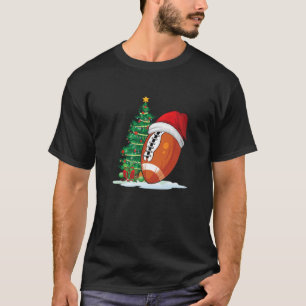 Fußball Ball Weihnachtsmannmütze Weihnachtskost T-Shirt