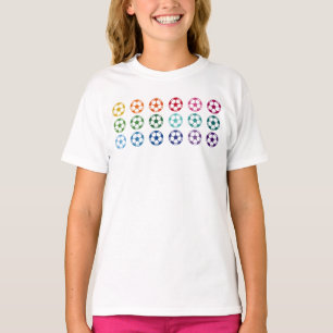 Fußball-Balls farbenfroher Fun Array T - Shirt