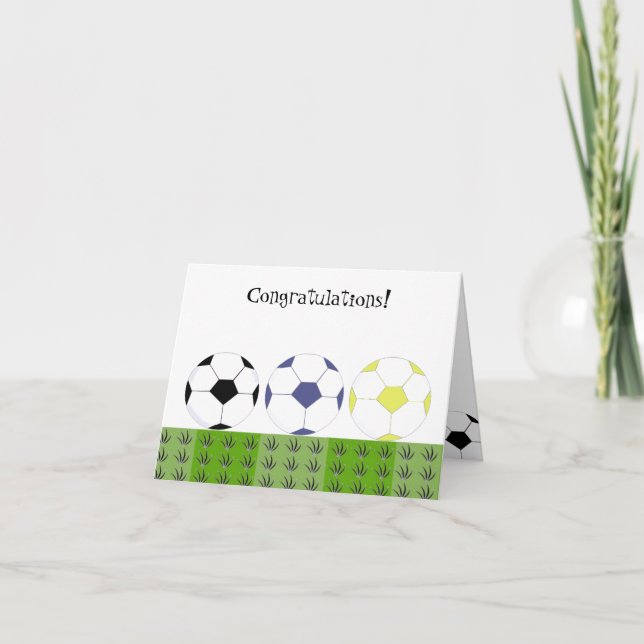 Fußball-Balls - Glückwünsche Karte (Vorderseite)