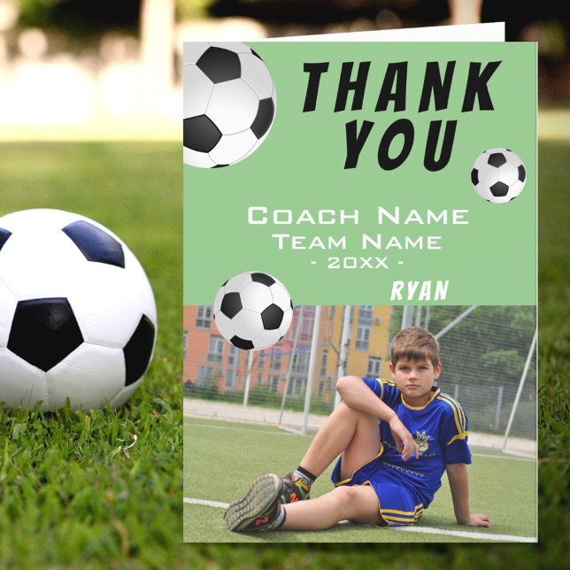Fußball Balls grün Danke Coach Foto (Von Creator hochgeladen)