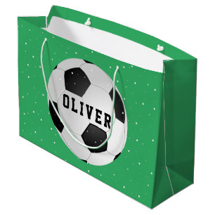 Fußball-Balls Kinder benennen grüne Weihnachten Große Geschenktüte