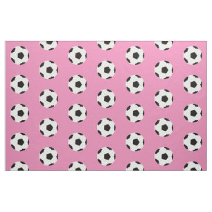 Fußball-Balls-Muster auf Girl Pink Stoff