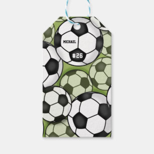 Fußball Balls Muster Kinder Jungen Name Jersey Num Geschenkanhänger