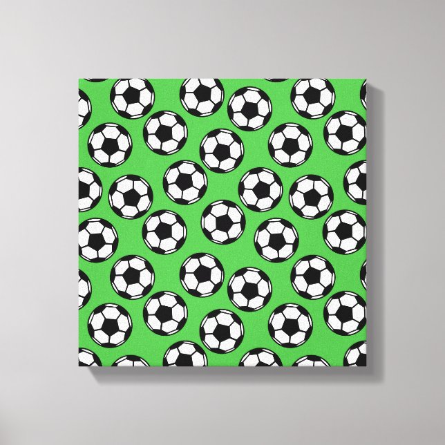 Fußball-Balls-Muster Leinwanddruck (Vorderseite)