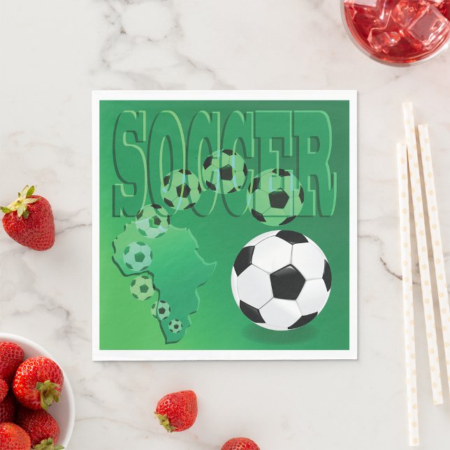 Fußball-Balls Papier Napkins Serviette (Von Creator hochgeladen)