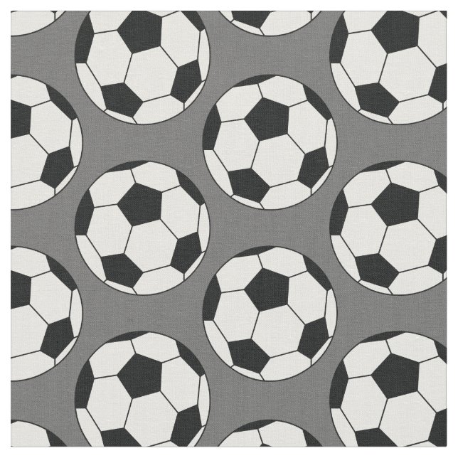 Fußball Balls Sportgrau Stoff (Nahaufnahme)