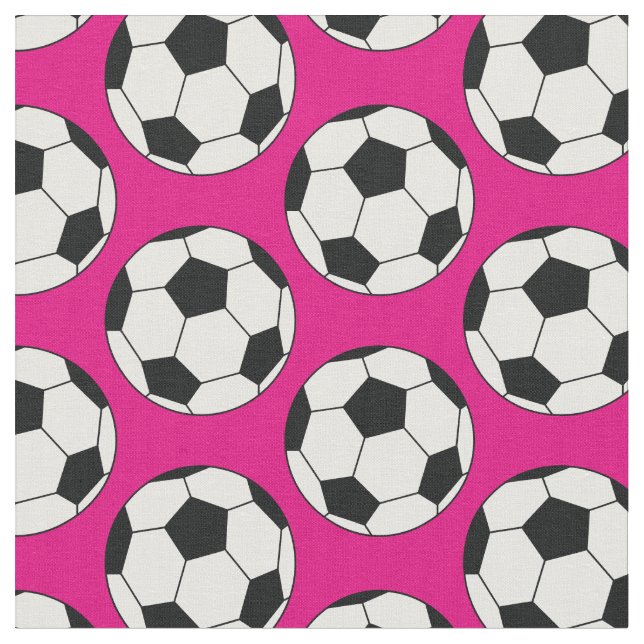 Fußball-Balls Sportpink-Girls Stoff (Nahaufnahme)
