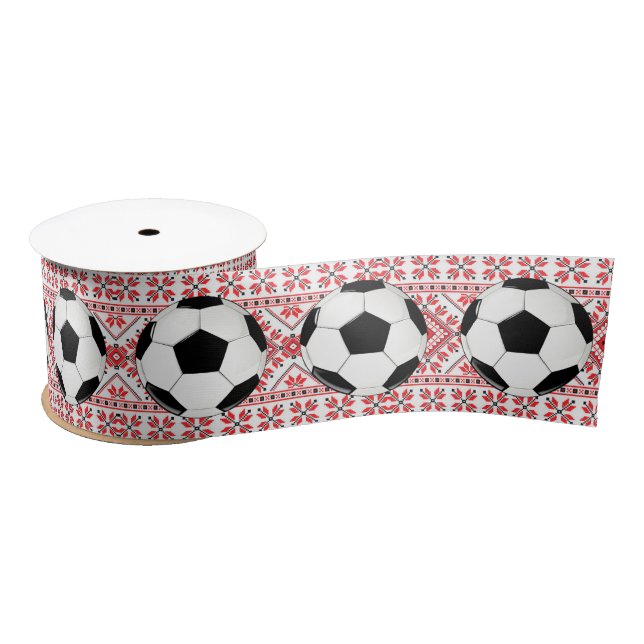 Fußball Balls Weihnachtsgeschenk Wrapping Satinband (Spule)