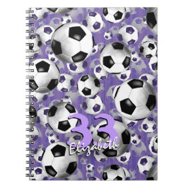Fußball Ballz! Mädchenfußball lila personalisiert Notizblock