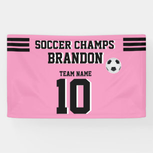 Fußball-Banner Pink personalisiert Player Sport Banner