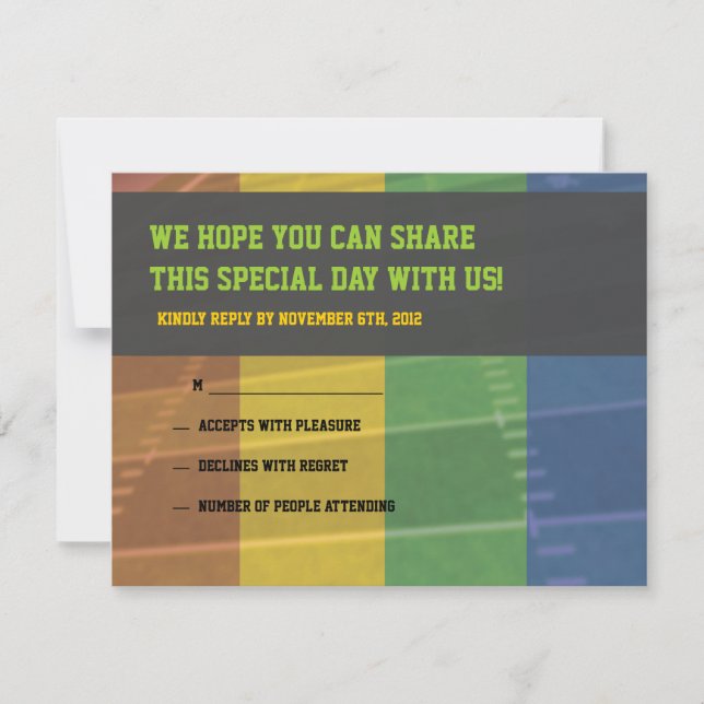 Fußball Bar Bat Mitzvah Antwortkarte RSVP Karte (Vorderseite)