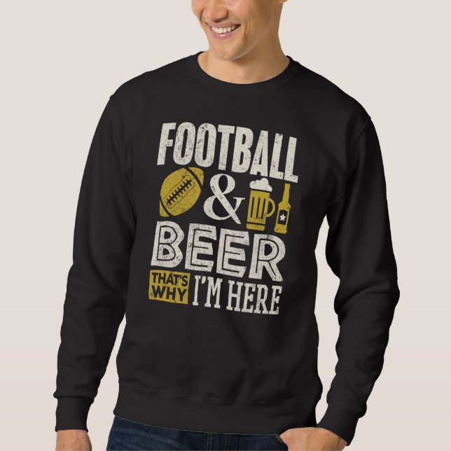 Fußball-Bär Warum ich hier bin Männer Sweatshirt (Vorderseite)