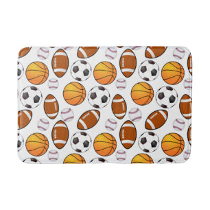 Fußball Baseball Basketball Thema Sport Badematte