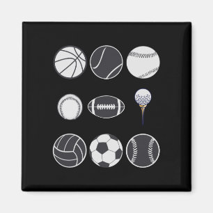 Fußball Baseball Soccer Volleyball Basketball Magnet