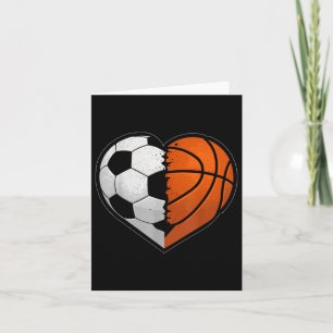 Fußball Basketball Ball Herz Sportliebhaber Valent Karte