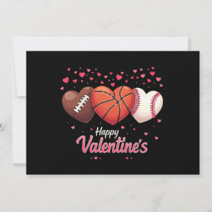 Fußball-Basketball-Baseball-Valentinstag Einladung