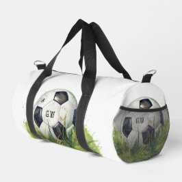 Fußball-Basketball realistische Initialen Duffle Bag