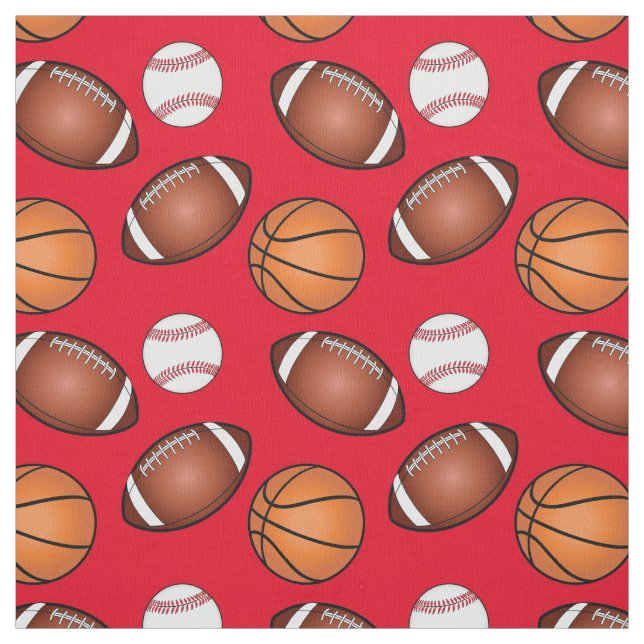 Fußball-, Basketball-und Baseball-Liebe Stoff (Muster)