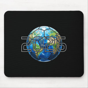 Fußball bedeckt den Globus 2026  Mousepad