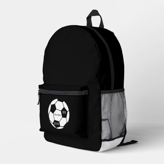 Fußball Bedruckter Rucksack (Rückseitige Ecke Rechts)
