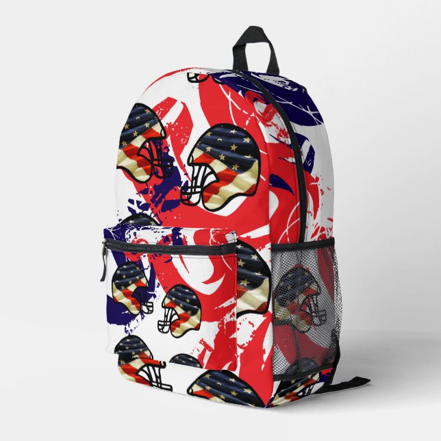 FUSSBALL BEDRUCKTER RUCKSACK (Rückseitige Ecke Rechts)