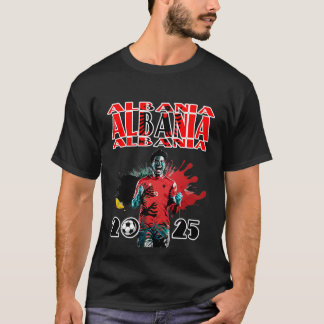 Fußball-Begehung Albanien Flagge 2025 T-Shirt