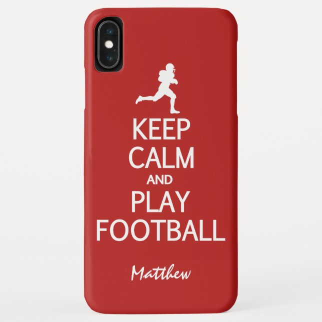 Fußball Behalte Beruhigung individuelle Name- und  Case-Mate iPhone Hülle (Rückseite)