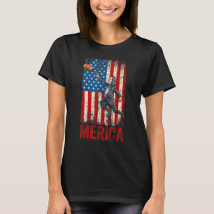 Fußball Benjamin Franklin 4. Juli Amerikas USA T-Shirt