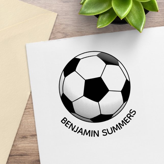 Fußball benutzerdefinierter Name Gummistempel (Von Creator hochgeladen)