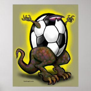 Fußball-Besenplakat Poster