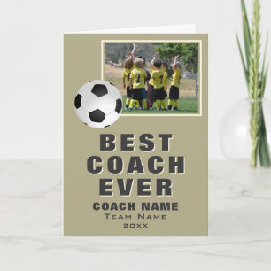 Fußball Bestes Trainer-Team-Foto Aller Zeiten Dankeskarte