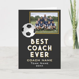 Fußball Bestes Trainer-Team-Foto Aller Zeiten Dankeskarte