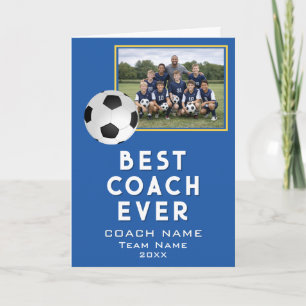 Fußball Bestes Trainer-Team-Foto Aller Zeiten Dankeskarte
