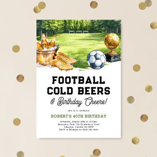 Fußball-, Bier- und Prost-Geburtstagsfeier Einladung