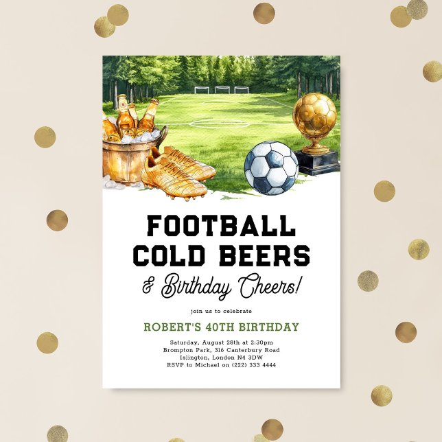 Fußball-, Bier- und Prost-Geburtstagsfeier Einladung (Von Creator hochgeladen)