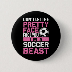 Fußball-Biest-T-Shirt Frauen Teenager-Mädchen Fußb Button