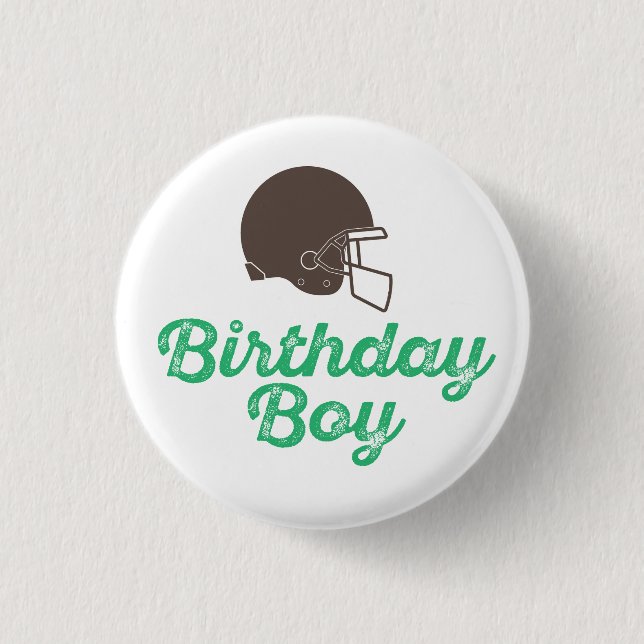 Fußball Birthday Boy Button (Vorderseite)