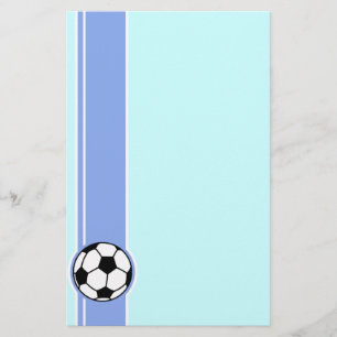 Fußball; blau briefpapier