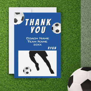 Fußball Blau Danke Trainer Karte