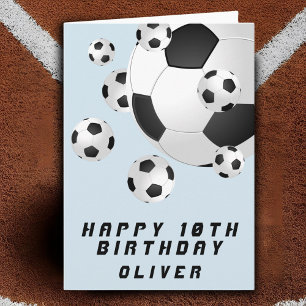 Fußball Blau Kinder Junge Happy Birthday Karte