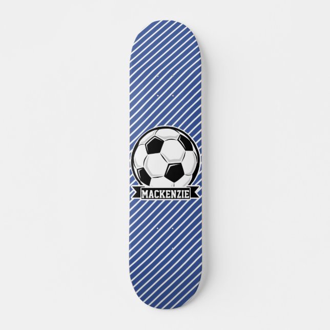 Fußball, Blaue und weiße Streifen, Sport Skateboard (Vorne)