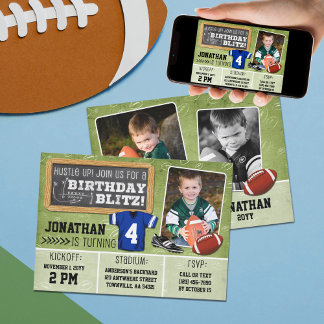 Fußball Blitz Kinder zum Geburtstag einladen Einladung