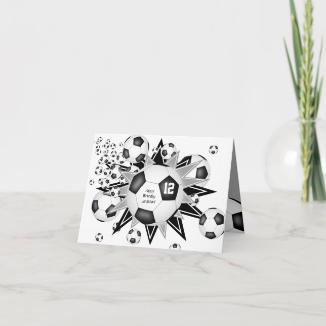 Fußball Blowout Kinder Sportstar Geburtstag Karte (Vorderseite)