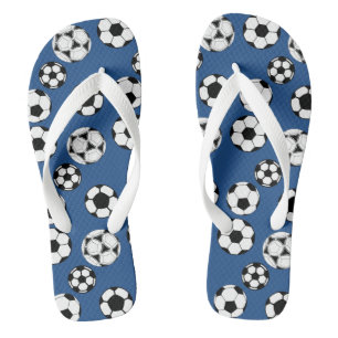 Fußball-Blues Flip Flops