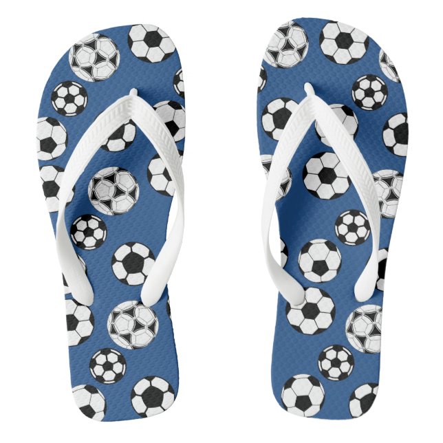 Fußball-Blues Flip Flops (Fußbett)
