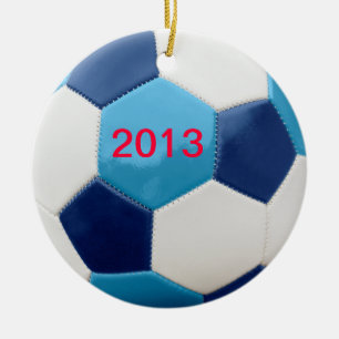 Fußball-Blues Keramik Ornament